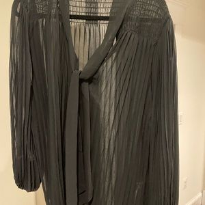 Black sheer blouse, Banana Republic